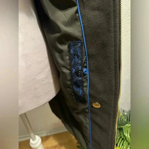 Cece dark green wool blend coat/jacket size 10 - Picture 14 of 16